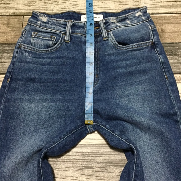Flying Monkey Moon Legend Mom Jeans Women’s 25 (Inseam 29) Distressed Stretch - Picture 5 of 11